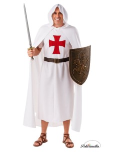 Templar Costume Size L - High Quality, Ideal for Carnival, Theme Festivities and Special Events