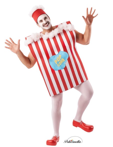 Costume Box Popcorn Size L - High Quality, Ideal for Carnival, Thematic Festivities and Special Events