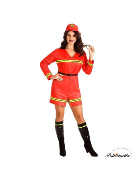 Costume Firefighter Size M - High Quality, Ideal for Carnival, Theme Festivities and Special Events