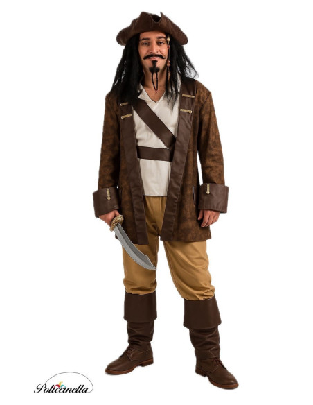 disfarce Pirate Luxury Size L - Alta qualidade, ideal para carnaval, festividades temáticas e eventos especiais