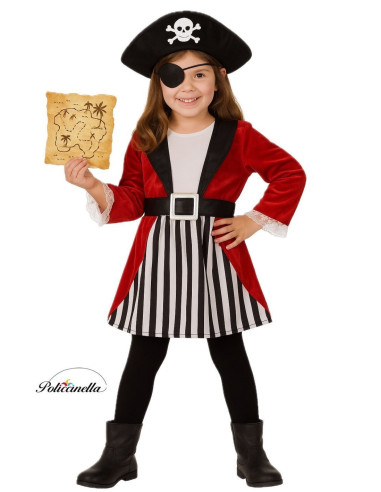 disfarce Pirate Girl - Alta qualidade, ideal para carnaval, festividades temáticas e eventos especiais