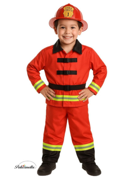 Kostüm Feuerwehrmann - Hohe Qualität, ideal für Karneval, Themenfeierlichkeiten und besondere Events