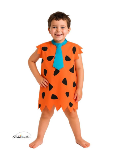 Costume Troglodyte orange - high quality, ideal for carnival, theme parties and special events