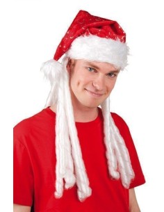 hut Rasta Santa mit Haare - Hohe Qualität, ideal für Karneval, Themenfestivitäten und besondere Events