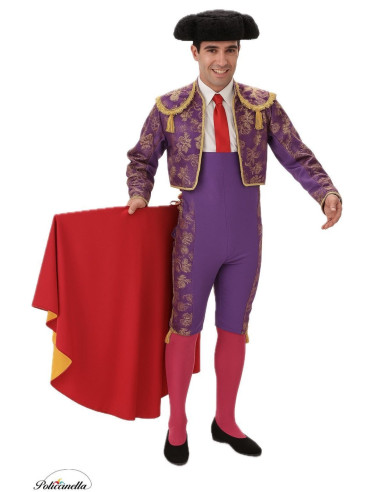 Disfraz Torero Morado Talla L - de alta calidad, ideal para carnaval, fiestas temáticas y eventos especiales