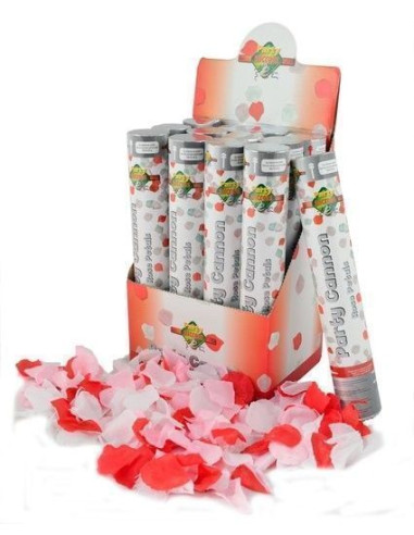 Cañon confetti 30cm petalos rosas - de alta calidad, ideal para carnaval, fiestas temáticas y eventos especiales