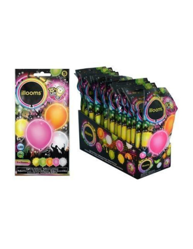 ilooms LED Balloons - Sortimento Verão 5uds - Alta qualidade, ideal para carnaval, festas temáticas e eventos especiais