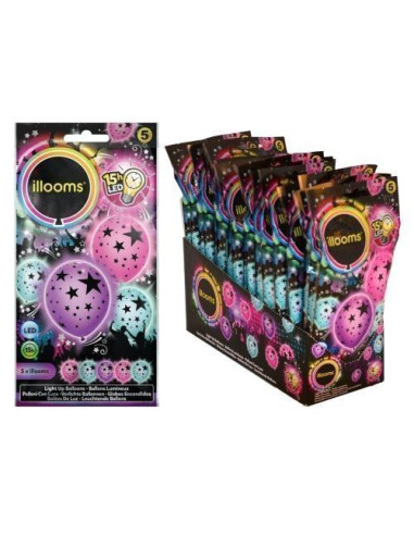 illooms globos led - bolsa 5uds estrella - de alta calidad, ideal para carnaval, fiestas temáticas y eventos especiales
