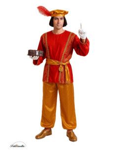 Costume Paje Gaspar Size L - High Quality, Ideal for Carnival, Thematic Festivities and Special Events
