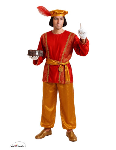 Disfraz Paje Gaspar Talla L - de alta calidad, ideal para carnaval, fiestas temáticas y eventos especiales