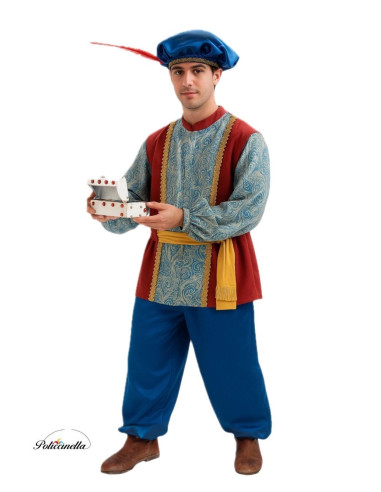 Costume Pages Gaspar Extra Size L - High Quality, Ideal for Carnival, Theme Festivities and Special Events