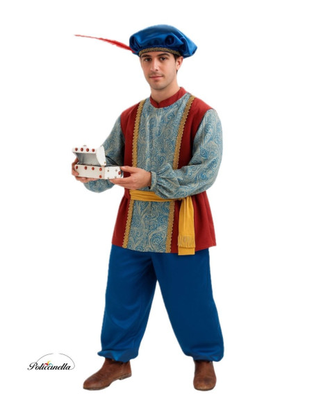 Costume Pages Gaspar Extra Size L - High Quality, Ideal for Carnival, Theme Festivities and Special Events