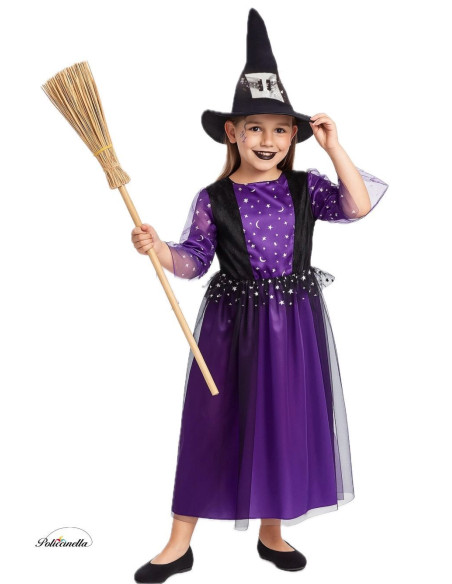 Disfraz Bruja Morada - de alta calidad, ideal para carnaval, fiestas temáticas y eventos especiales