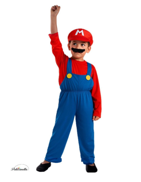 Costume Plumber Video Game - High Quality, Ideal for Carnival, Thematic Festivities and Special Events