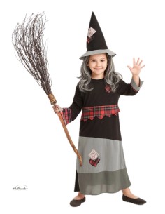 Costume Witch Patchwork - High Quality, Ideal for Carnival, Theme Festivities and Special Events