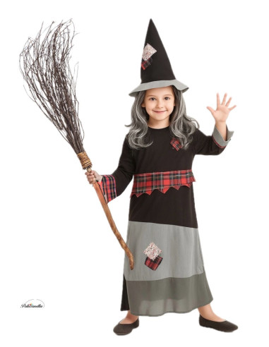 Costume Witch Patchwork - High Quality, Ideal for Carnival, Theme Festivities and Special Events