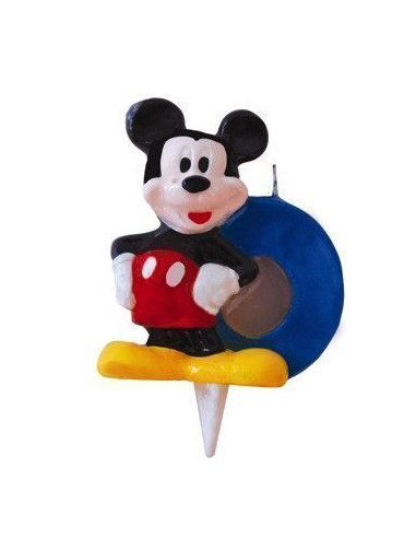 Kerze Mickey N? 0 - Hohe Qualität, ideal für Karneval, Themenfeiern und besondere Ereignisse
