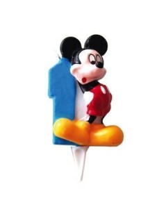 Mickey Mouse Kerze Nr. 1 - hochwertig, ideal für Karneval, thematische Partys und besondere Veranstaltungen.