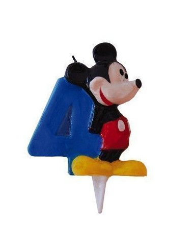 Vela mickey n? 4 - de alta calidad, ideal para carnaval, fiestas temáticas y eventos especiales