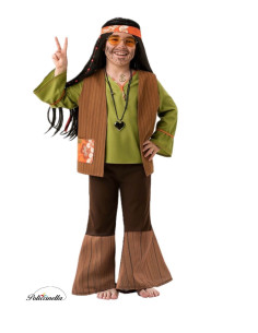 Costume Hippy Child - High Quality, Ideal for Carnival, Thematic Festivities and Special Events