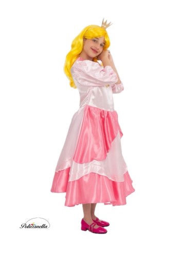 fato Princesa Rosa Crianças Novas - Alta Qualidade, Ideal para Carnaval, Festividades Temáticas e Eventos Especiais