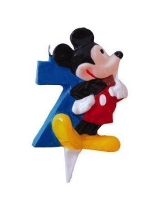 Kerze Mickey N? 7 - Hohe Qualität, ideal für Karneval, Themenparteien und besondere Ereignisse