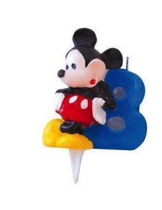 Mickey Mouse-Kerze Nr. 8 - von hoher Qualität, ideal für Karneval, Themenpartys und besondere Veranstaltungen.