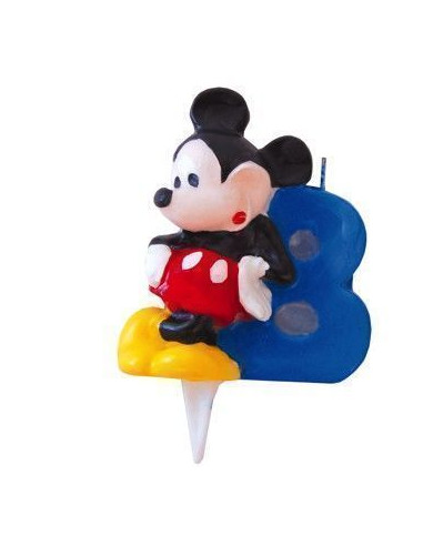 Candle Mickey N? 8 - High quality, ideal for carnival, themed parties and special events
