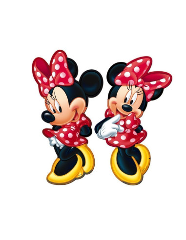 2 Silhouetten 30 cm Minnie - Hohe Qualität, ideal für Karneval, thematische Feste und besondere Veranstaltungen