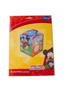 4 boîtes Box Mickey - Haute qualité, idéal pour carnaval, fêtes à thème et événements spéciaux