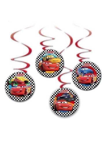 4 colgantes cars - de alta calidad, ideal para carnaval, fiestas temáticas y eventos especiales