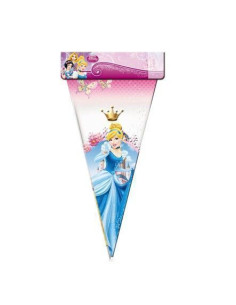 10 sacos Cone 20x40 Princesas de luxo - alta qualidade, ideal para carnaval, festas temáticas e eventos especiais