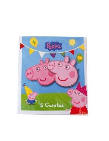 6 caretas peppa pig - de alta calidad, ideal para carnaval, fiestas temáticas y eventos especiales