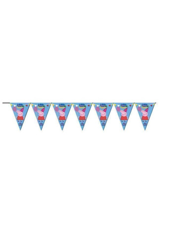 banderin  peppa pig - de alta calidad, ideal para carnaval, fiestas temáticas y eventos especiales