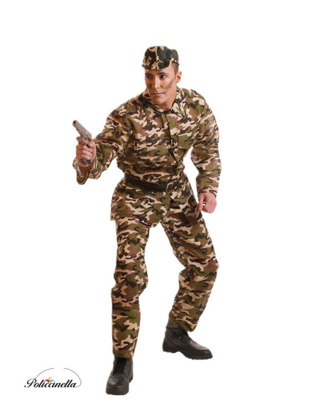 Costume Military Size L - High Quality, Ideal for Carnival, Thematic Festivities and Special Events