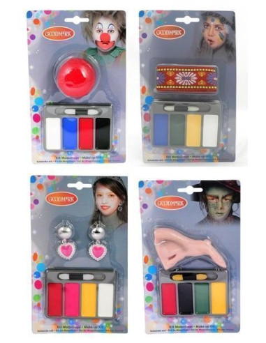 Blister Maquillaje (payaso, princesa, br - de alta calidad, ideal para carnaval, fiestas temáticas y eventos especiales