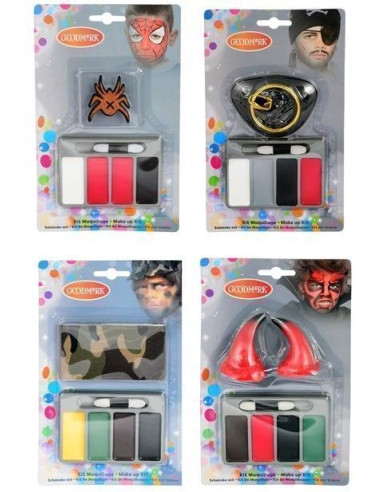 Blister Maquillaje (murcielago, pirata, - de alta calidad, ideal para carnaval, fiestas temáticas y eventos especiales