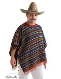 Poncho Mejicano Talla L - de alta calidad, ideal para carnaval, fiestas temáticas y eventos especiales