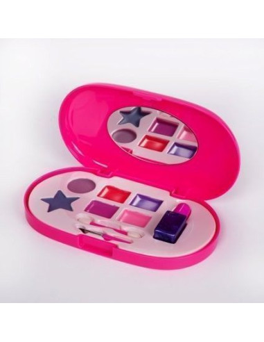 Caja Maquillaje oval con espejo - de alta calidad, ideal para carnaval, fiestas temáticas y eventos especiales