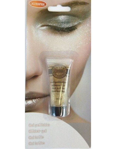 Tubo de gel de purpurina oro 14g - de alta calidad, ideal para carnaval, fiestas temáticas y eventos especiales