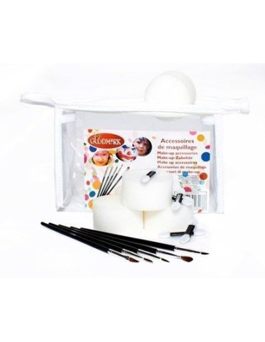 Bolsa con 5 cepillos, 4 esponjas - de alta calidad, ideal para carnaval, fiestas temáticas y eventos especiales