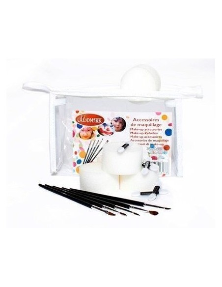 Borsa con 5 spazzolini, 4 spugne - di alta qualità, ideale per auto, feste a tema ed eventi speciali