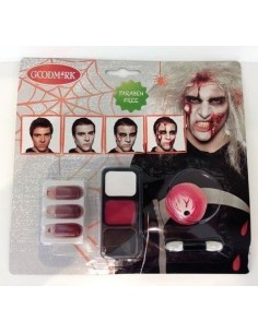 kit Maquiagem Homem Zombie - Alta Qualidade, Ideal para Carnaval, Festividades Temáticas e Eventos Especiais