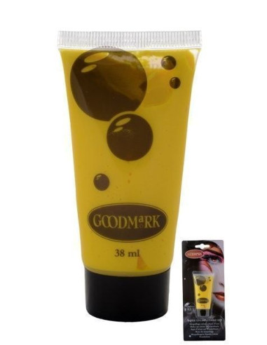 Maquillaje al agua crema 38 ml amarillo - de alta calidad, ideal para carnaval, fiestas temáticas y eventos especiales