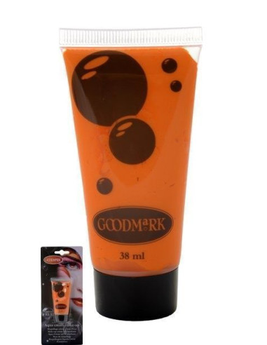 Maquiagem de creme de água 38 ml laranja - alta qualidade, ideal para carnaval, festas temáticas e eventos especiais