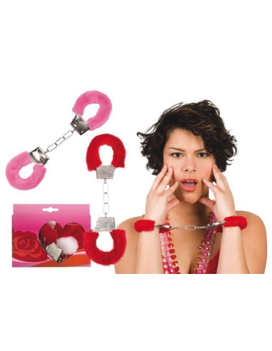 handcuffs 2 Assorted Colors - High Quality, Ideal for Carnival, Thematic Festivities and Special Events