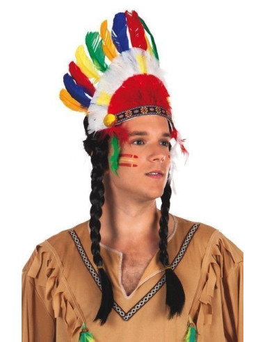 penacho cherokee - de alta calidad, ideal para carnaval, fiestas temáticas y eventos especiales