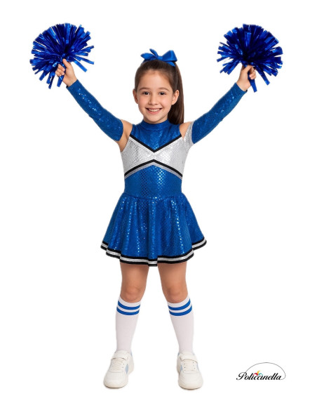 Costume New blue cheerleader - high quality, ideal for carnival, theme parties and special events