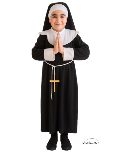 Costume Nun - High Quality, Ideal for Carnival, Thematic Festivities and Special Events