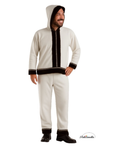 Costume Eskimo Size L - High Quality, Ideal for Carnival, Theme Festivities and Special Events